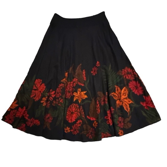 Chico's Dresses & Skirts - Chico’s Black and Red Floral Maxi Skirt Women’s Chico’s Size 2 / 12